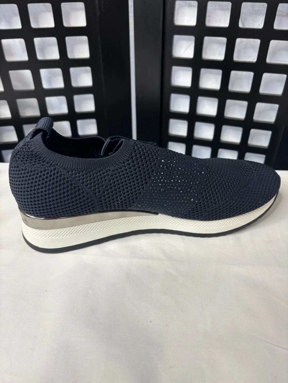 💙 Carvela Janeiro Knit Sneakers Womens US 9.5/10 Navy Chunky Sole Slip On NEW💙 - Picture 7 of 13